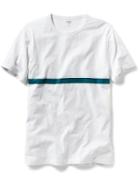 Old Navy Short Sleeve Chest Stripe Tee - Bright White
