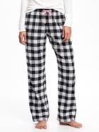 Old Navy Printed Flannel Sleep Pant For Women - Black Buffalo