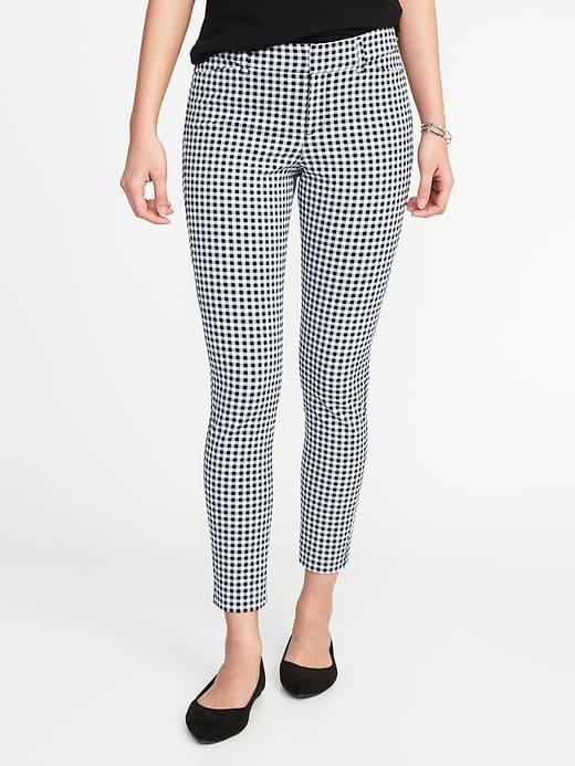 Old Navy Womens Mid-rise Pixie Ankle Pants For Women Gingham Size 12