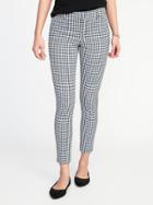 Old Navy Womens Mid-rise Pixie Ankle Pants For Women Gingham Size 12