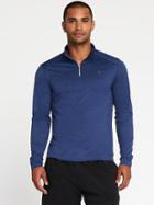 Old Navy Mens Go-dry 1/4-zip Built-in Flex Pullover For Men Blue Camouflage Size M