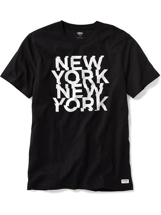 Old Navy Graphic Crew Neck Tee For Men - Black