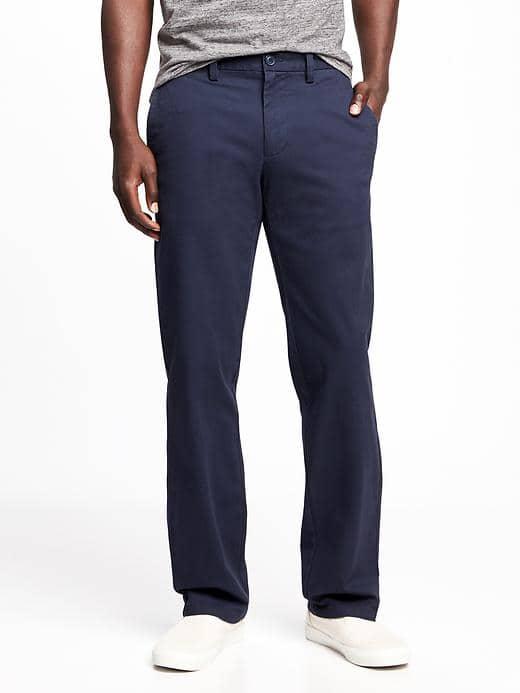 Old Navy Built In Flex Ultimate Straight Khakis For Men - Classic Navy