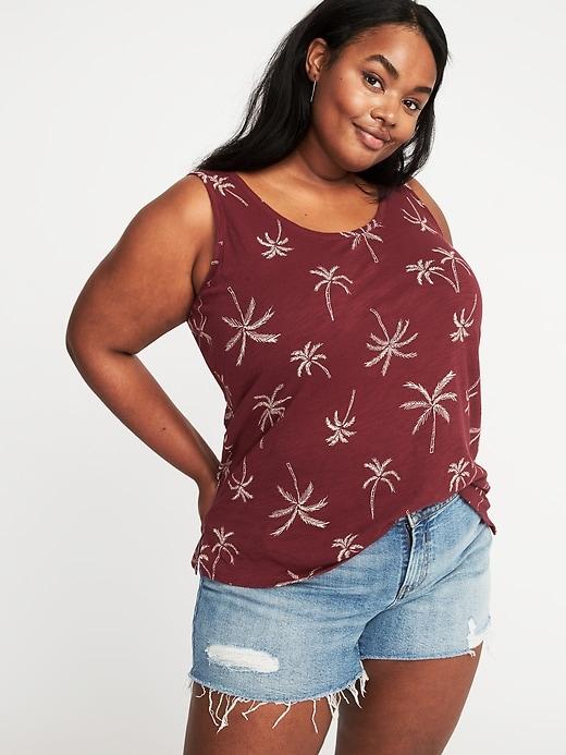 Old Navy Womens Plus-size Everywear Slub-knit Tank Maroon Jive Size 1x