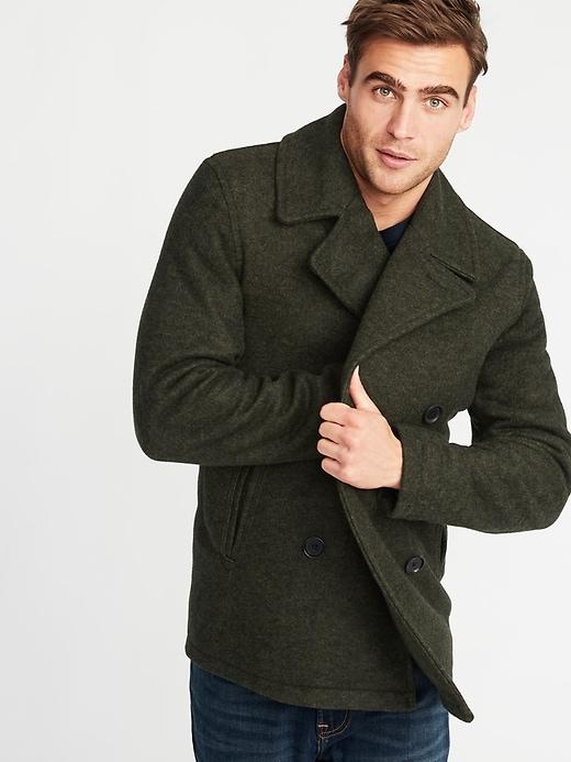 Old Navy Mens Soft-brushed Peacoat For Men Olive Size Xs