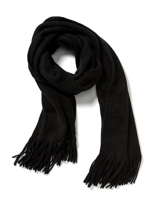 Old Navy Solid Fringe Scarf For Women - Black