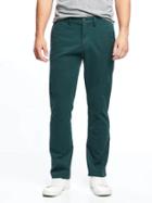 Old Navy Built In Flex Ultimate Slim Brushed Twill Khakis For Men - Bottle Blue
