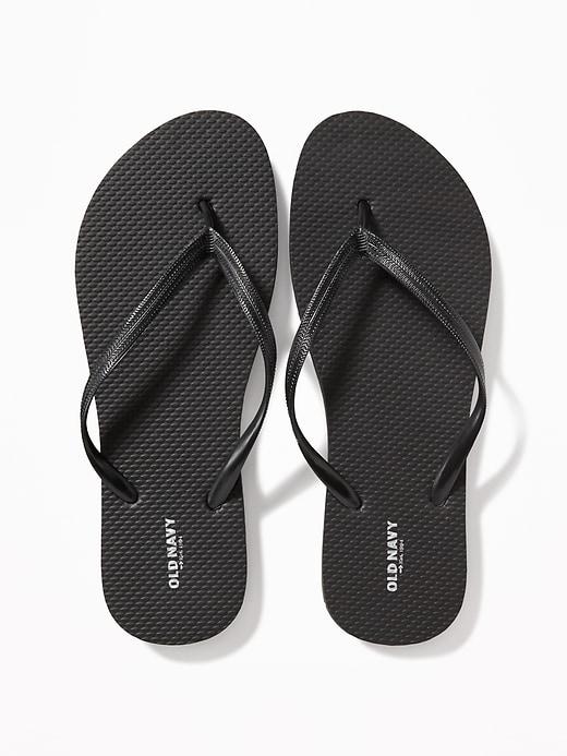 Old Navy Womens Classic Flip-flops For Women Black Size 5
