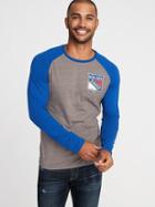 Old Navy Mens Nhl Team-graphic Raglan Tee For Wmen Ny Rangers Size L