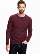 Old Navy Crew Neck Sweater For Men - Burgundy Heather