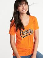 Old Navy Womens Mlb Team Graphic V-neck Tee For Women Baltimore Orioles Size Xxl