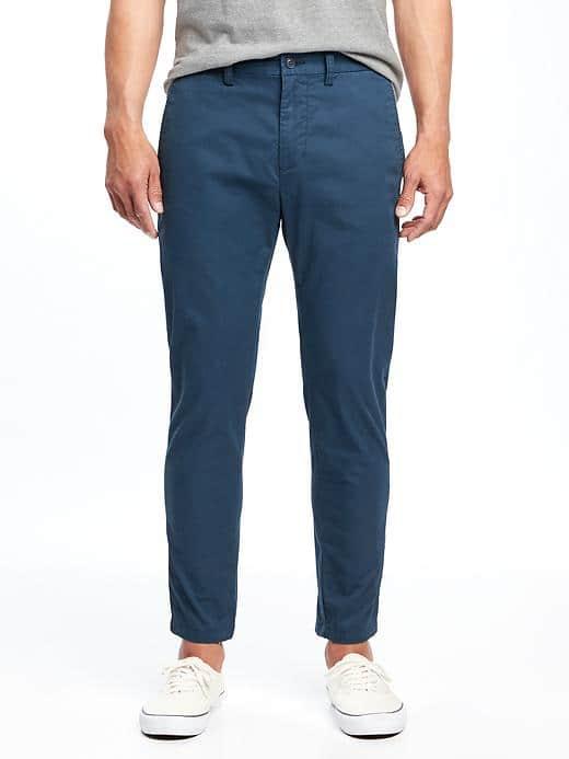Old Navy Ultimate Slim Lightweight Built In Flex Khakis For Men - The New Navy
