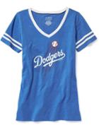 Old Navy Mlb Team Graphic V Neck Tee For Women - L.a. Dodgers