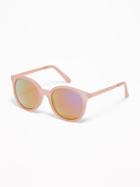 Old Navy Womens Round Translucent Sunglasses For Women Light Pink Size One Size