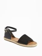 Old Navy Ankle Strap Espadrilles For Women - Black