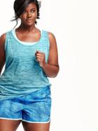 Old Navy Womens Plus Burnout Tanks Size 1x Plus - Oahu Blue Polyester