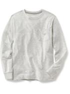 Old Navy Tri Blend Pocket Tee - Light Grey Heather