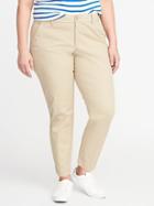 Old Navy Womens Smooth & Slim Plus-size Skinny Everyday Khakis Upper Crust Size 28