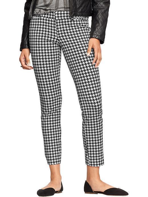 Old Navy Womens The Pixie Ankle Pants - Blk/wht Houndstooth