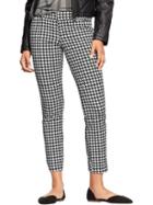 Old Navy Womens The Pixie Ankle Pants - Blk/wht Houndstooth