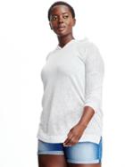 Old Navy Relaxed Sweater Knit Plus - White