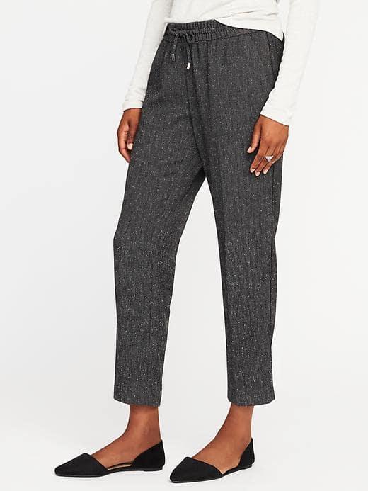 Old Navy Mid Rise Soft Pants For Women - Herringbone