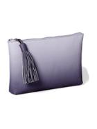 Old Navy Faux Leather Zip Top Clutch - Cool Ombre