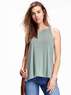 Old Navy Sandwashed High Neck Racerback Tank For Women - Thyme To Go