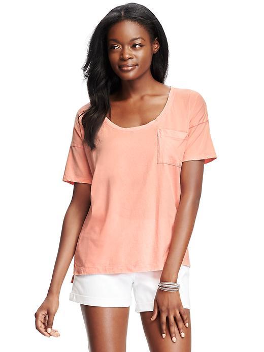 Old Navy Boyfriend Pocket Tee For Women - Pink Sherbert