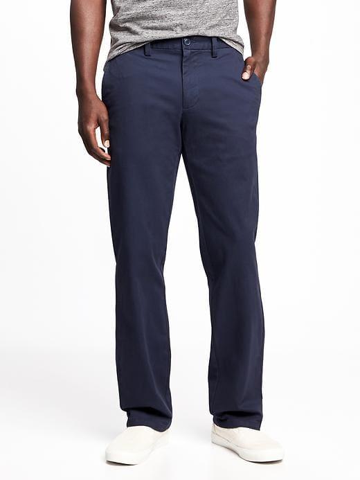 Old Navy Mens Straight Ultimate Built-in Flex Khakis For Men Classic Navy Size 32w