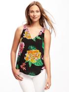 Old Navy Relaxed Cutout Back Blouse For Women - Tropical Sunset