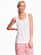 Old Navy Womens Boyfriend Sleep Tank Size L Tall - Bright White