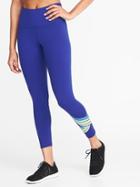 Old Navy Womens High-rise 7/8-length Compression Leggings For Women Violet Blues Size Xs