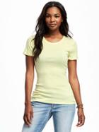 Old Navy Fitted Crew Neck Tee For Women - Margarita