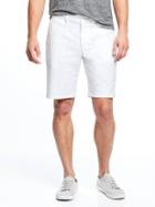 Old Navy Built In Flex Stay White Ultimate Slim Shorts For Men 10 - Cream
