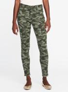Old Navy Womens Mid-rise Raw-edge Camo-print Rockstar Jeans For Women Camo Size 2