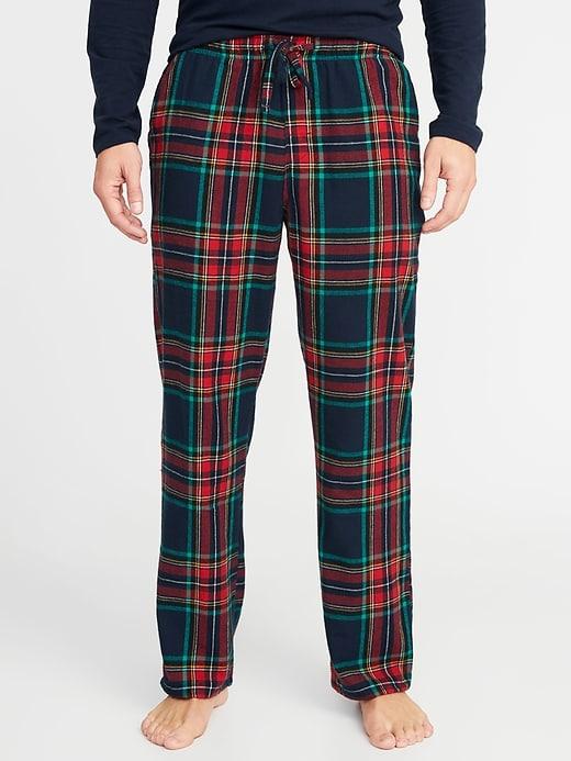 Old Navy Mens Patterned Flannel Sleep Pants For Men Cobalt Size Xxxl