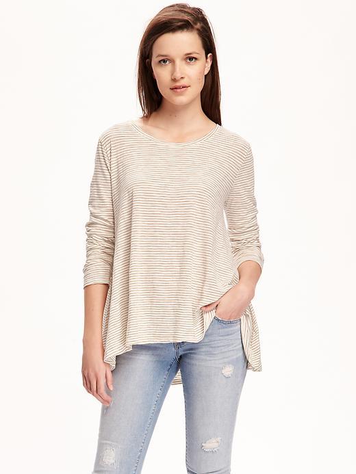 Old Navy Swing Tee For Women - Olive Stripe
