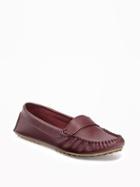 Old Navy Driving Loafers For Women - Oxblood