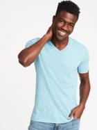 Old Navy Mens Soft-washed Slub-knit V-neck Tee For Men Twilight Aqua Size Xl