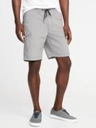 Old Navy Mens Dry-quick Built-in Flex Cargo Shorts For Men (9) Gray Stone Size S