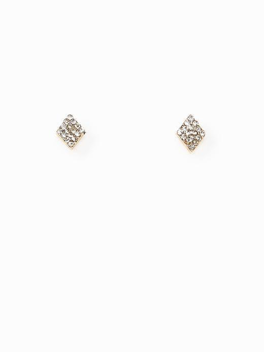 Old Navy Pav Diamond Shaped Studs For Women - Gold