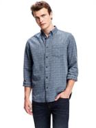Old Navy Regular Fit Twill Shirt For Men - Light Blue Print