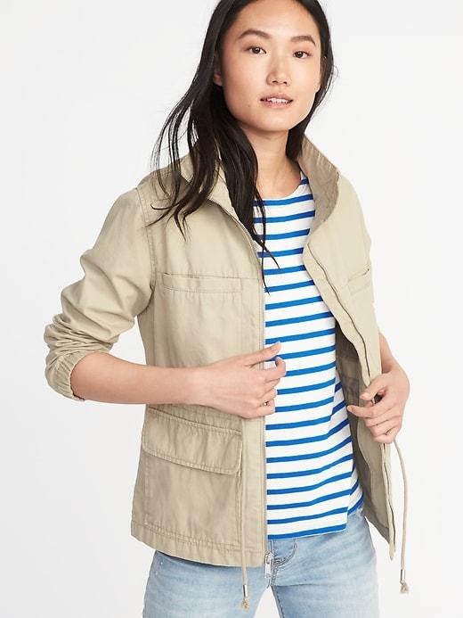 Old Navy Womens Twill Field Jacket For Women Winter Reeds Size M