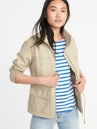 Old Navy Womens Twill Field Jacket For Women Winter Reeds Size M