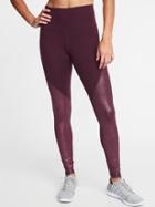Old Navy Womens High-rise Shimmer Long Compression Leggings For Women Sumptuous Purple Size Xl