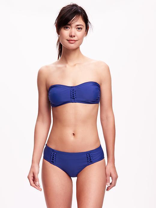 Old Navy Braided Bandeau Bikini Top For Women - Water Table Nylon