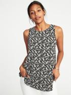 Old Navy Womens Luxe High-neck Printed Tank For Women Tiger Size Xxl