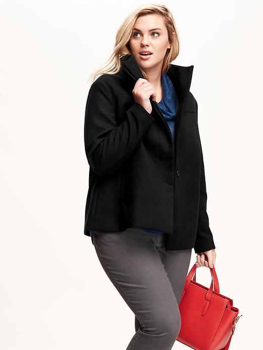 Old Navy Funnel Neck Plus Size Jacket Size 1x Plus - Black