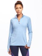 Old Navy Go Dry Performance 1/4 Zip Pullover For Women - Cooler Than Blue